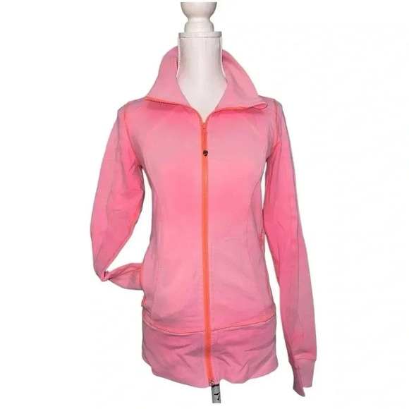 220 Lululemon Womens Pale Pink Nulu  Full Zip Track Jacket - Picture 1 of 5